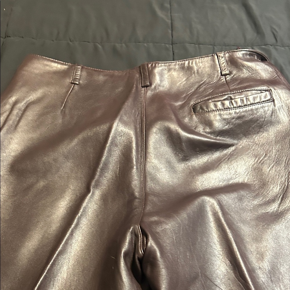 Men’s Brown Leather Pants - Picture 5 of 5